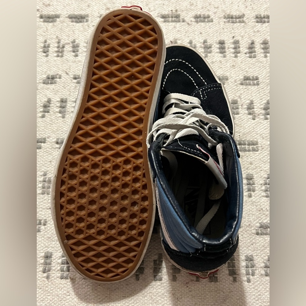 Black/Blue Hi-SK8 Vans - Size 5.5 M